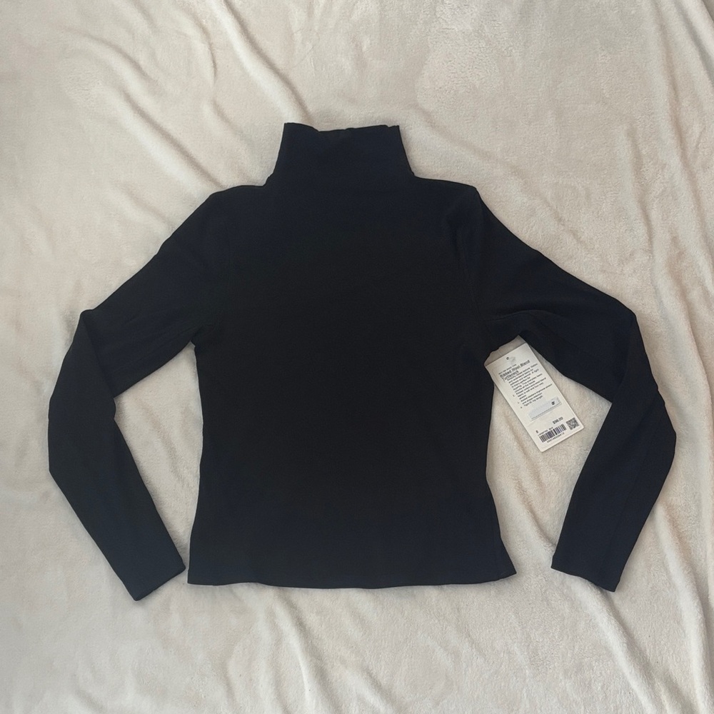 lululemon Ribbed Wool Blend Turtleneck - Size 8, Black